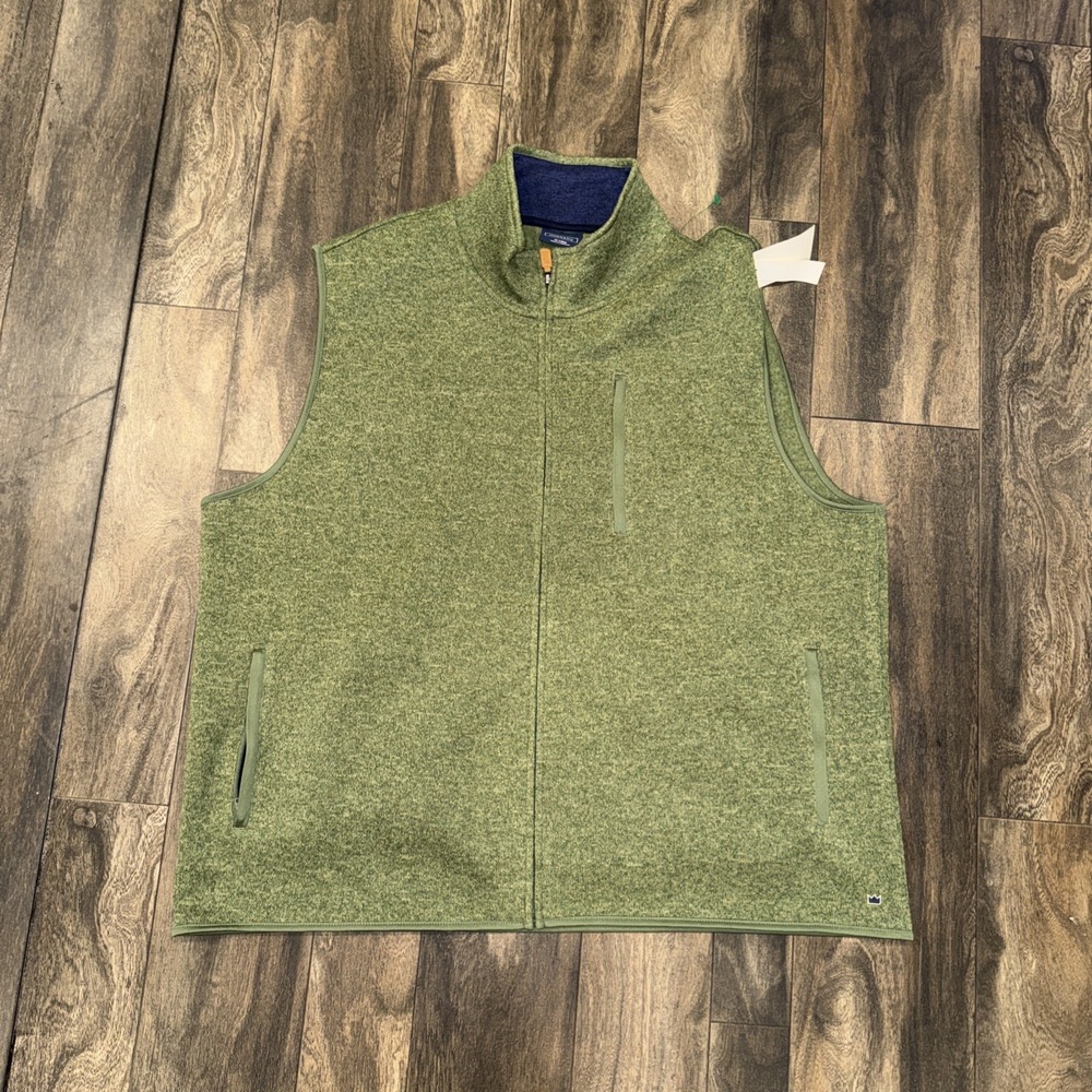 Crown & Ivy Full-Zip Fleece Sleeveless Vest Men's Size XX-Large Green Brand NWTG